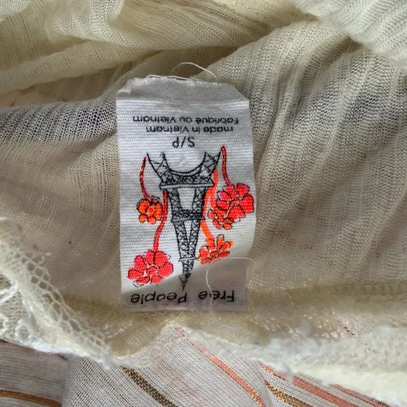 Free People Ivory Lace Blouse - Picture 2 of 5